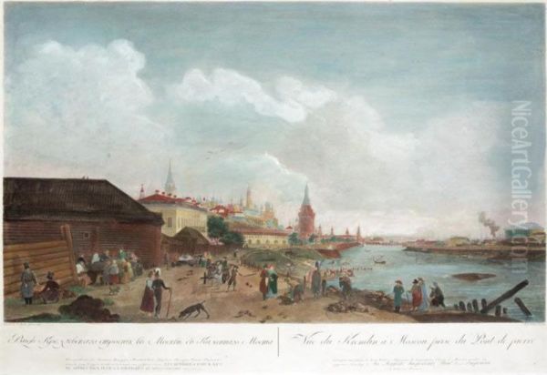 The Moscow Kremlin As Seen From Kammeny Most And The Winter Palace In St. Petersburg As Seen From Vasilevsky Ostrov - view 1