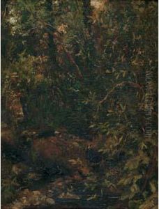 Le Sous-bois by Auguste Charles De La Berge