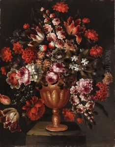 Coppia Di Nature Morte Di Fiori by Gabriel De La Corte