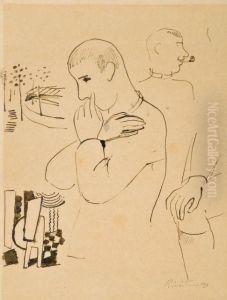 Etudes De Personnages Et Motifs Abstraits by Roger de La Fresnaye