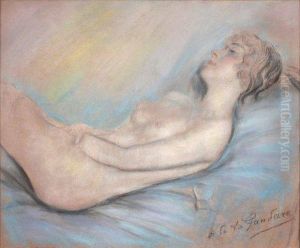Le Repos Du Modele by Antonio De La Gandara
