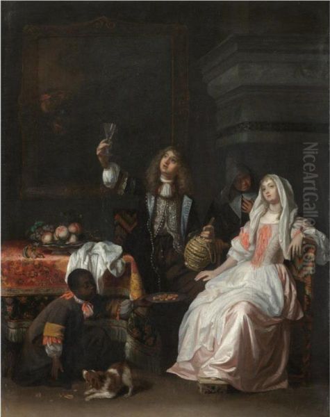An Elegant Company In An Interior - view 1