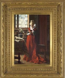 A
Lady In Red by Jean De La Hoese
