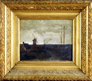 Paysage Avec Moulin by Jean De La Hoese