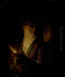 Scena A Lume Di Candela by Georges de La Tour