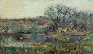 Paysage A La Mare by Emmanuel De La Villeon