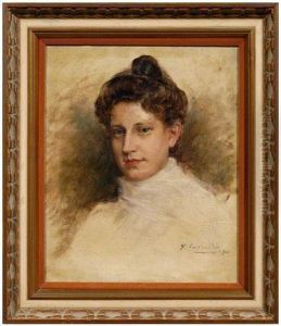 Woman With White Wrap by Paul De Laboulaye