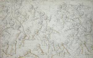 Putti At Work by Charles de Lafosse