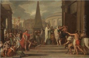 The Emperor Augustus Closing The Doors Of The Temple Ofjanus