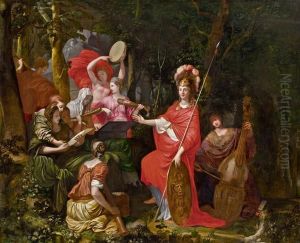 Minerva Und Die Musen Auf Dem Helikon