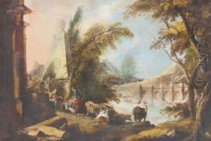 Paysage Pastoral Avec Un Obelisque