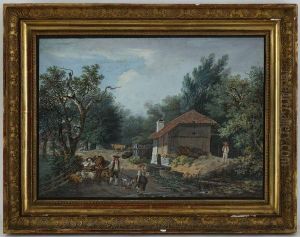 Vue De La Maison Du Berger Valziete 
Canton De Fribourg by Joseph De Landerset