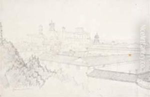 Album Contenant 43 Vues De Rome Et Pompei Et 9 Releves De Fresques