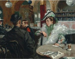 In The Cafe by Gaetano De Las Heras