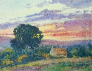 Ferme Au Soleil Couchant