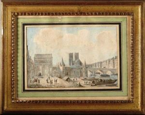 Le Pont Saint Bernard A Paris by Louis-Nicolas de Lespinasse