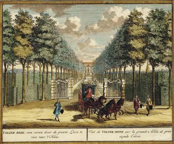 Het Zegenpralent Kenenmerlant, Vertoont In 100 Heerelyke Gezichten,van Deszelfs Voornaemste Lustplaetzen...hogergeest...: Threeplates - view 1