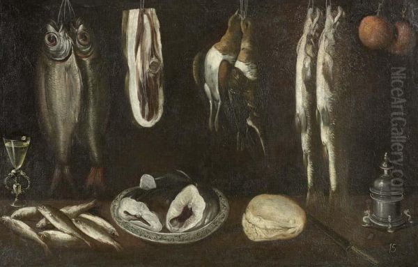 Pair Of Works: Still Life With Fish. - view 1