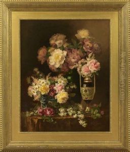 Still Life With Roses by Paul De Longpre