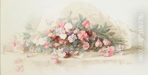 California Sweet Peas by Paul De Longpre