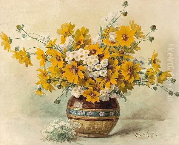 Daisies And Bachelor Buttons - view 1