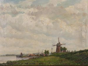 View Of The River Schelde With Mill And Stockade View Of The River Schelde With Mill And Stockade