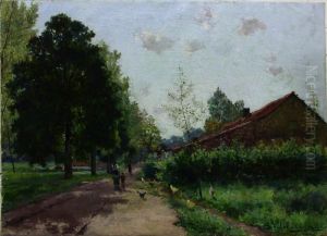 Dreef Met Personages by De Schietere De Lophem