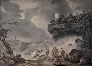 Marina In Burrasca Con Naufraghi by Loutherbourg, Philippe de