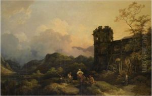 A Landscape With Ruined Tower by Loutherbourg, Philippe de