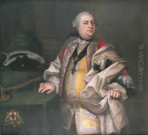 < Portrait Du Comte De Hoensbroeck >, Toile. by Pierre Michel De Lovinfosse