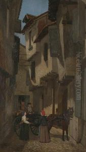 A Spanish Street Scene A Spanish Street Scene
