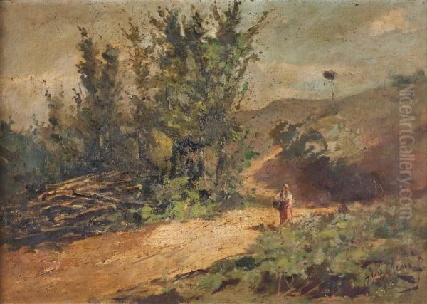 Paisagem Com Caminho E Figura - view 1