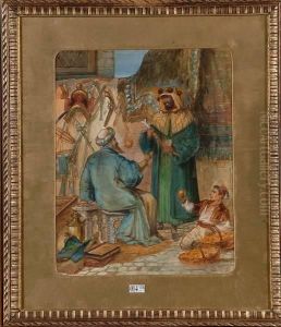 Coin Du Marche Anime Dans Les Souks by Leonardo De Mango