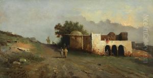 Oriental Landscape by Mario De Maria