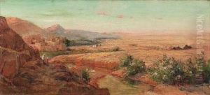 Paesaggio - 1884 by Ettore De Maria-Bergler