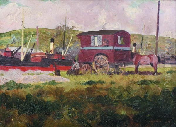 Bateau A Vapeur Et Campement - view 1