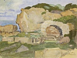 Rochers Et Ruines Romaines A Tipaza Rochers Et Ruines Romaines A Tipaza