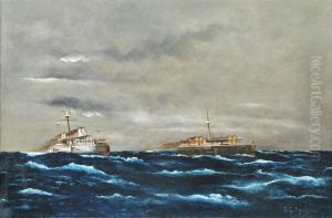 Buques En Alta Mar by Eduardo de Martino