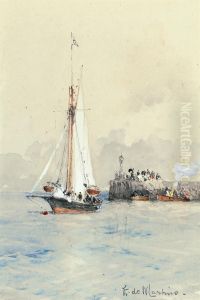 Prince Henry Of Prussia's Yacht by Eduardo de Martino