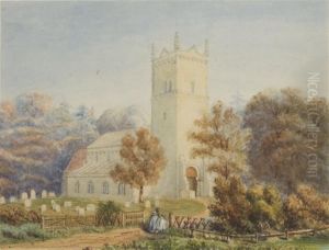 Vue D'une Eglise En Angleterre by Frederic De Mercey