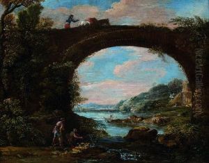 Pecheurs Et Bergers Pres D'un Pont Pecheurs Et Bergers Pres D'un Pont