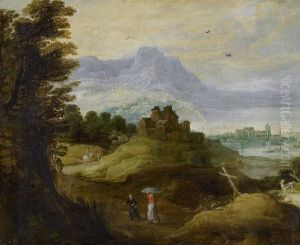 Mountainous Landscape by Joos De Momper
