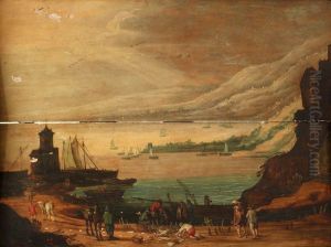 Le Retourdes Pecheurs Sur Le Rivage. by Philippe I De Momper