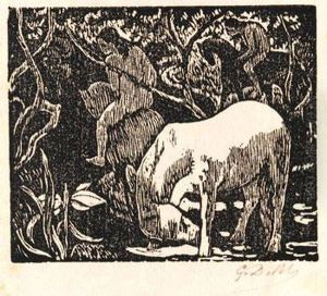 Noa Noa, Les Deux Baigneuses, Le Cheval Blanc, Personnage Et Volatiles, Les Cavaliers by Georges-Daniel de Monfreid