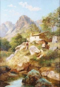 Bergerie Dans Les Montagnes Decorse by Francois Richard De Montholon