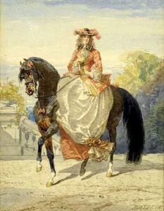 Amazone A Cheval by Henri D'Annecy (Comte De) Montpezat