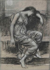 Grief: A Study For 'in Memorium' by Evelyn Pickering De Morgan