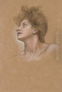 Study Of A Woman's Head by Evelyn Pickering De Morgan