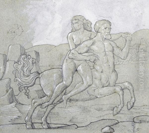 Centaur With Naked Female Riding Side-saddle - view 1
