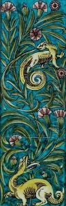 Flowering Foliage With Ferocious Creatures by William De Morgan